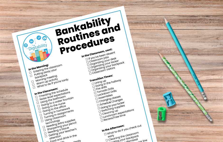 Classroom Routines and Procedures January resource week 3