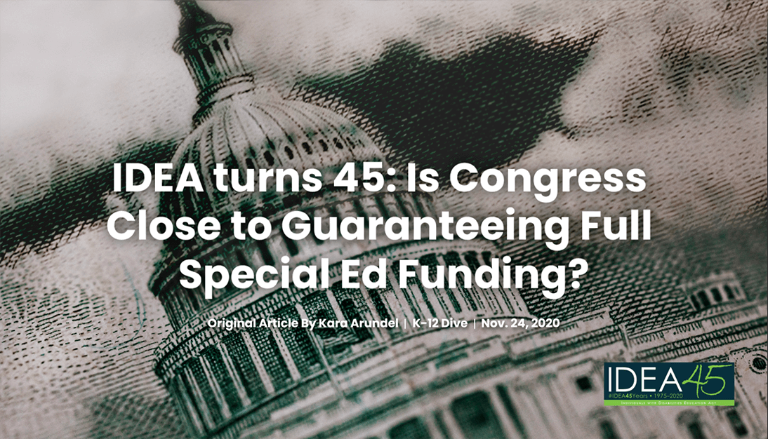 IDEA turns 45: Is Congress close to guaranteeing full special ed ...