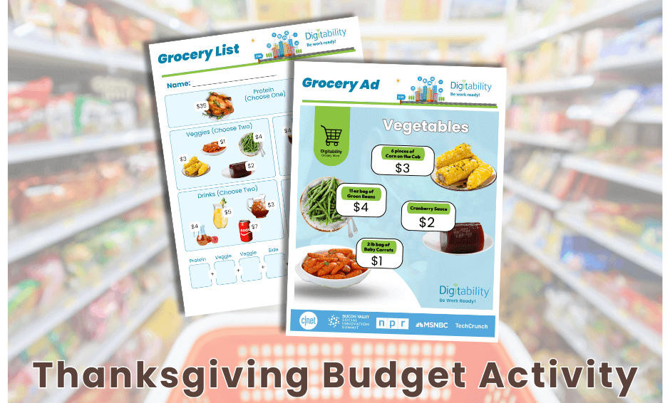 Digitability Free Resource | Holiday Dinner Budgeting Activity