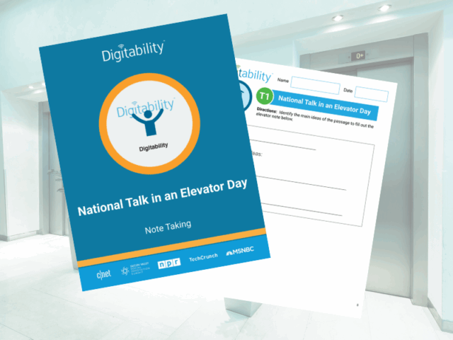 Unlock Your Activity- National Talk in an Elevator Day (Elevator Notes)