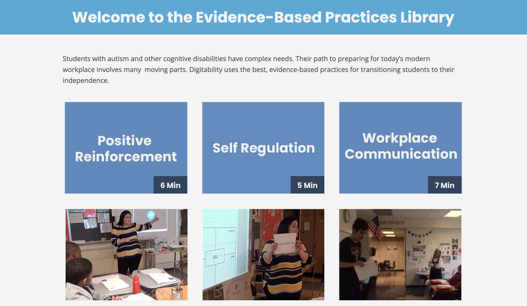 Visit Digitability’s Evidence-Based Practices Library